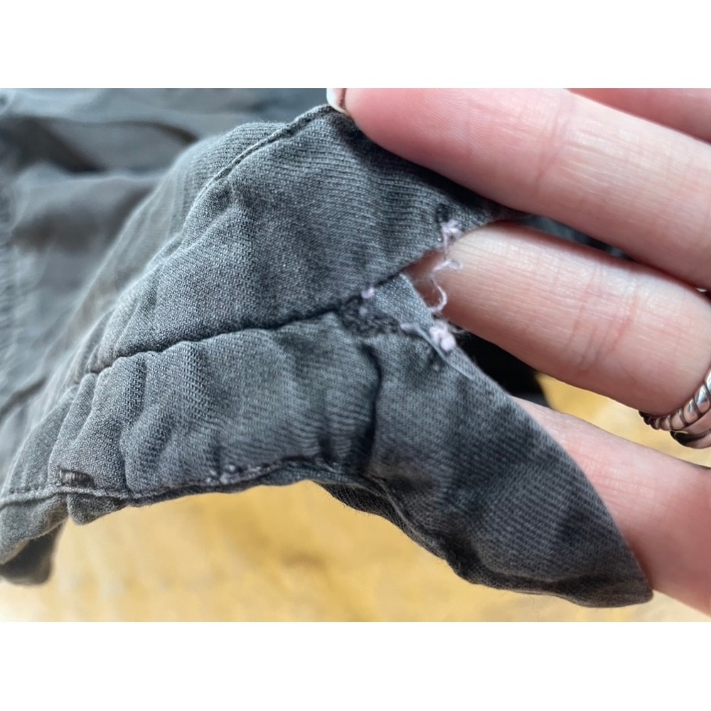 Billabong Gray Distressed Drawstring Elastic Waist Shorts Women's S - Picture 5 of 5